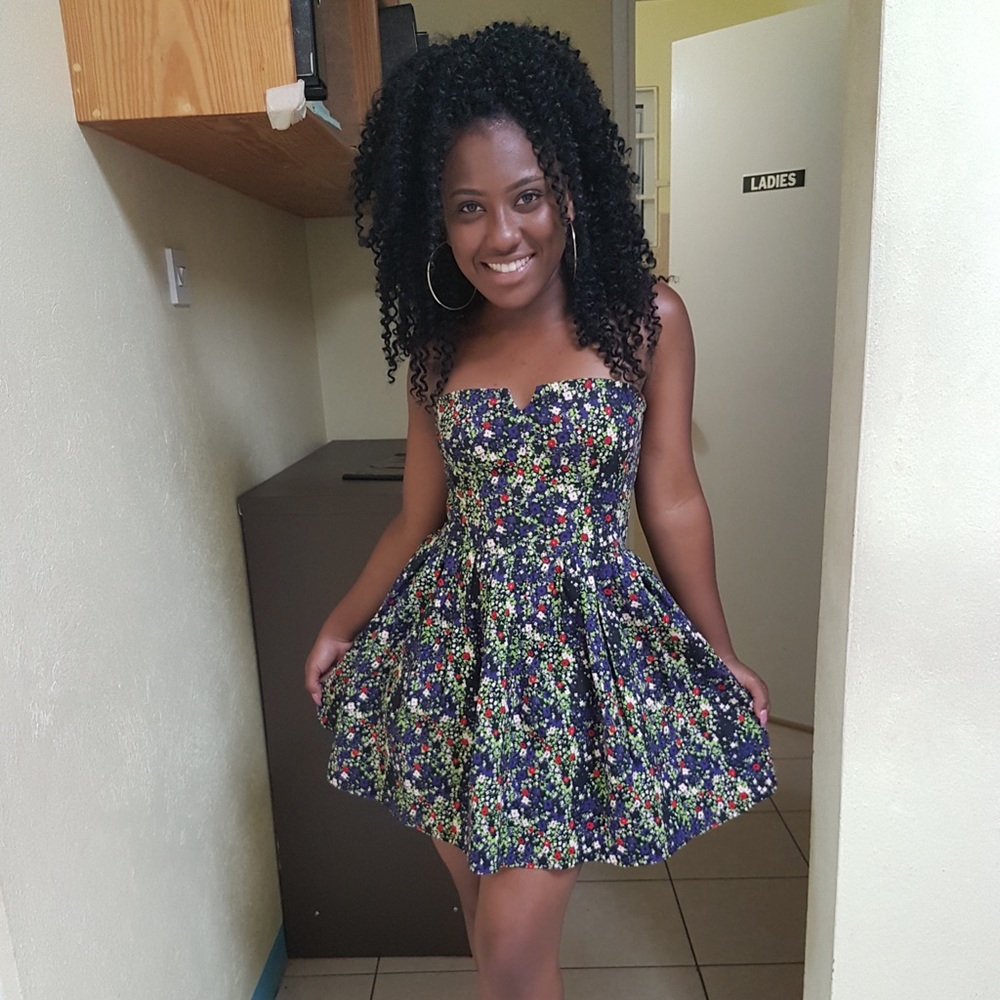 Multicoloured, Floral Dress
